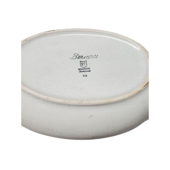 Vintage Bernau Ceramic Handmade & Painted Serving Bowl w/ Handles ~ GERMANY - Picture 3 of 3